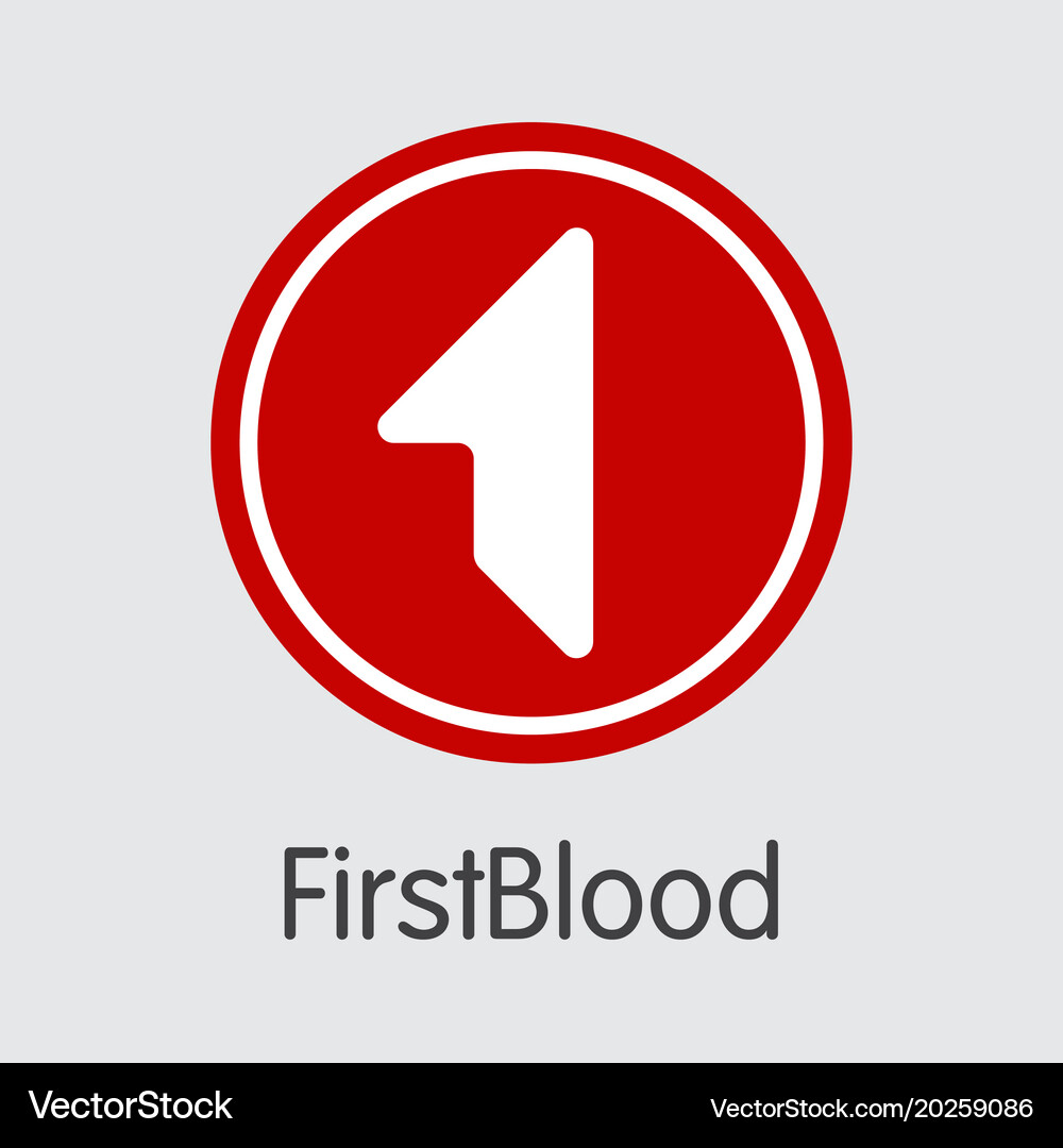 Firstblood cryptocurrency - coin image – Royalty-Free Vector | VectorStock