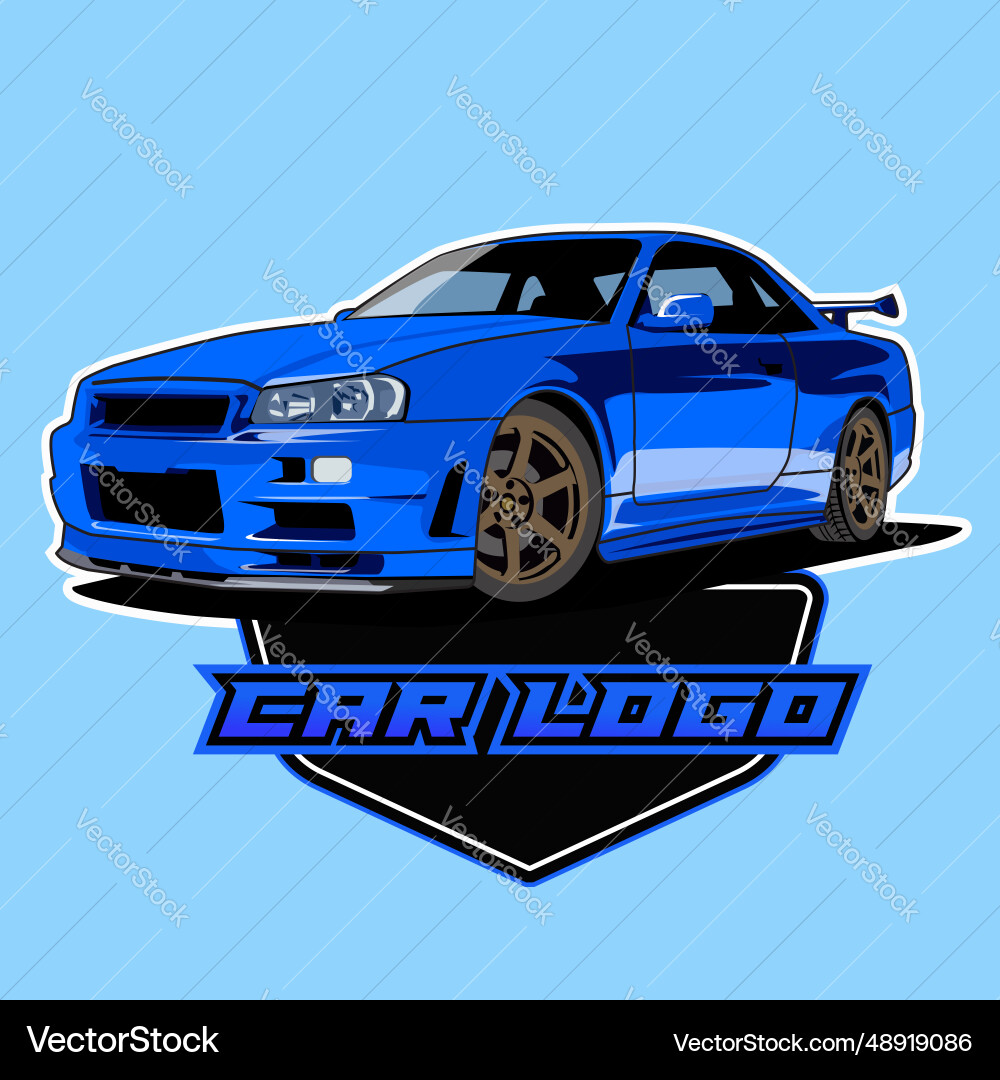 Jdm car logo template design Jdm car logo template design vector image