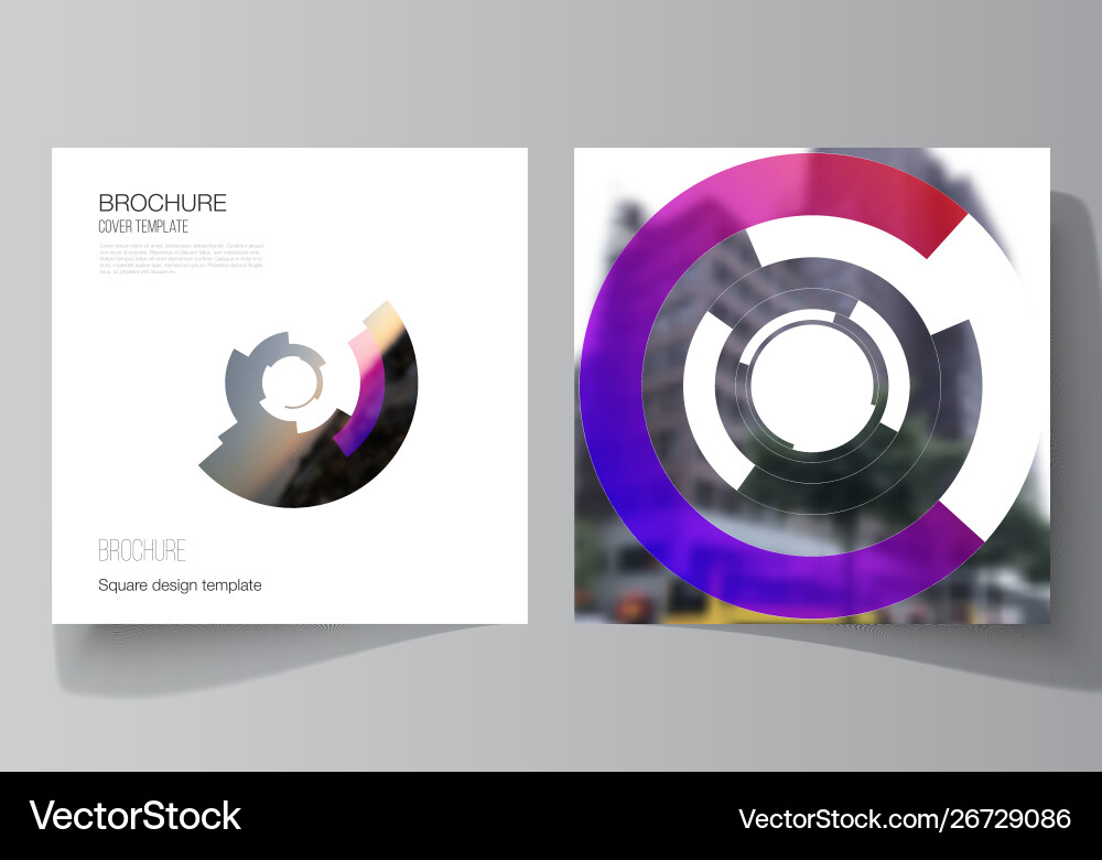 Minimal layout two square format Minimal layout two square format vector image