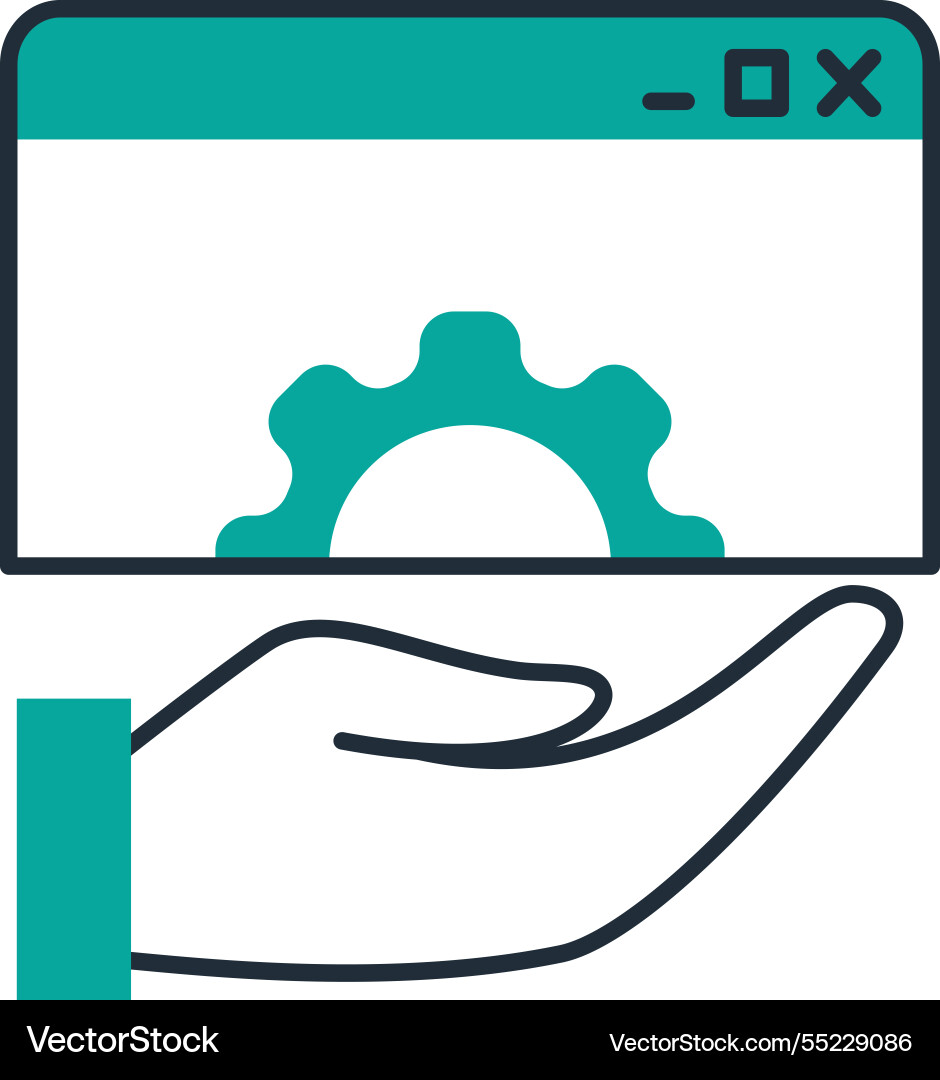 Web application service technology Vector Image