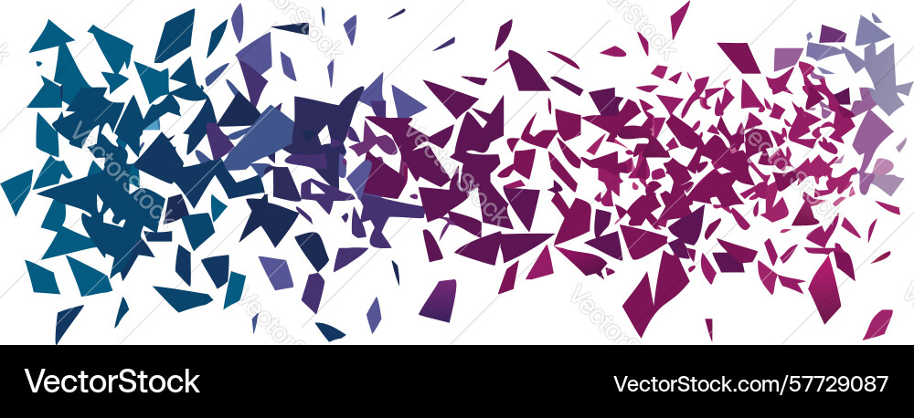 Abstract colorful dynamic fragments particles Vector Image
