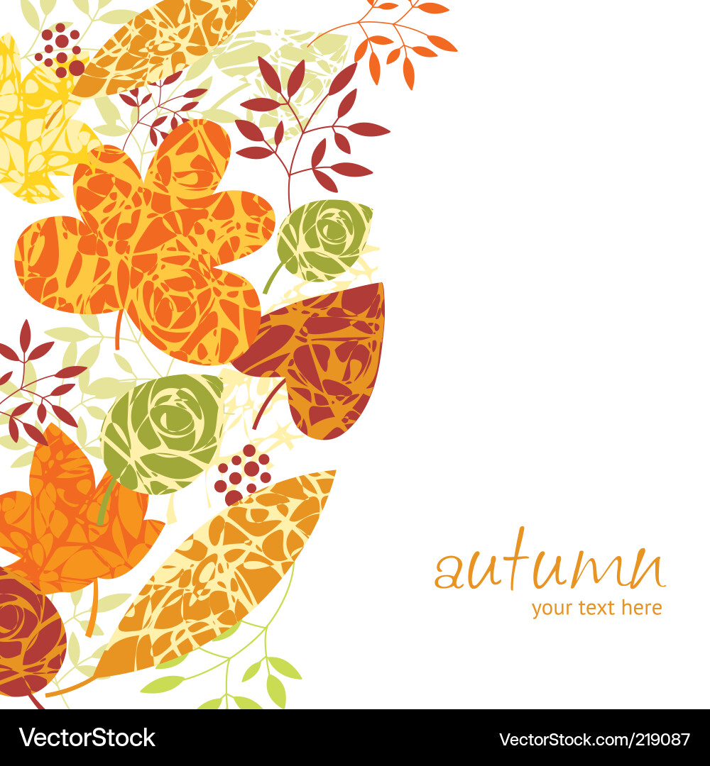 Autumn Leaf Pattern Background Vector Image