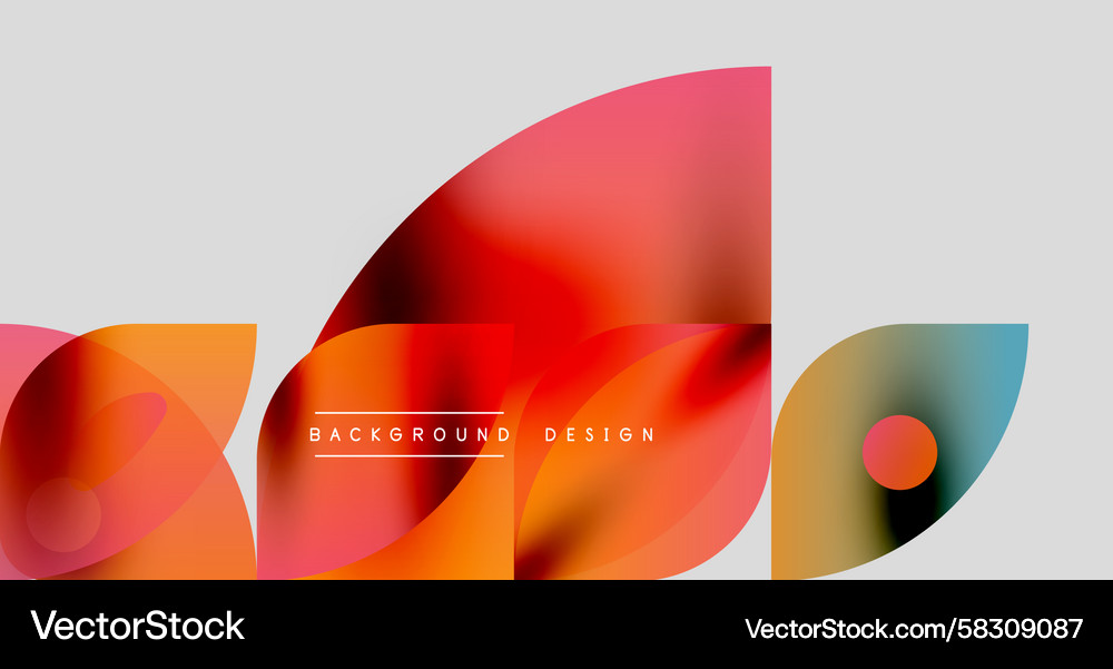 Fluid Color Gradient Abstract Shapes Vector Image