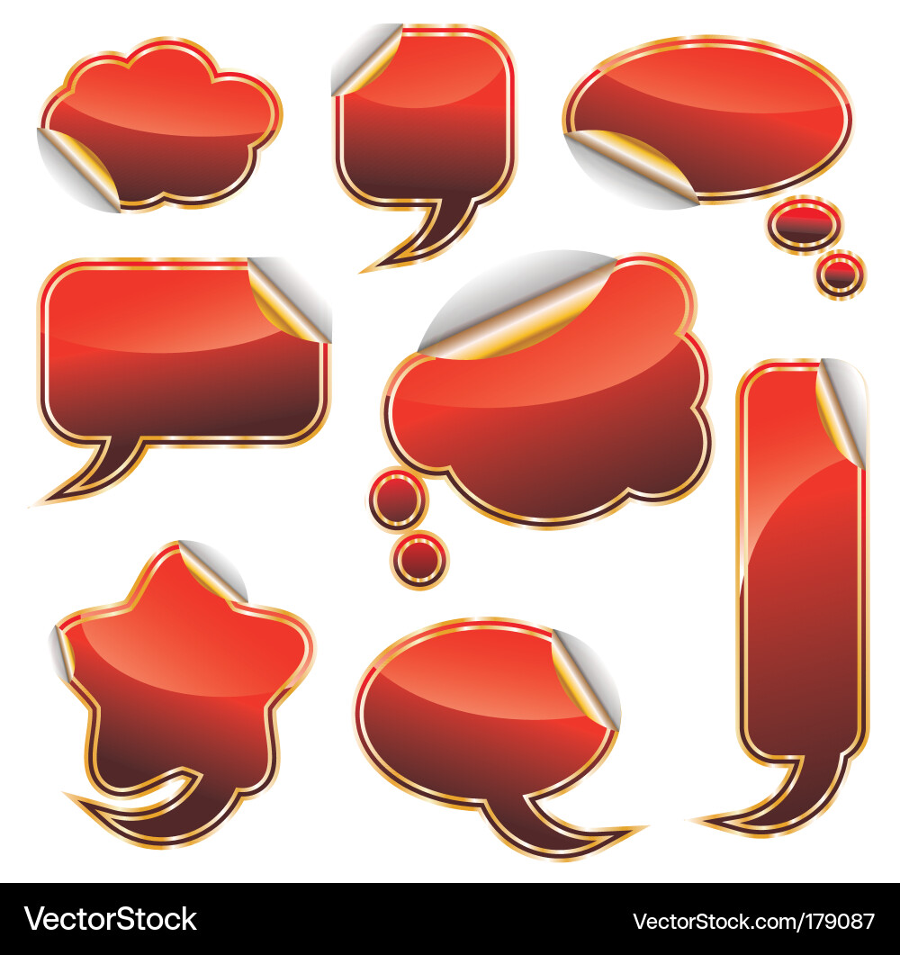 Speech Bubbles Collection Vector Image