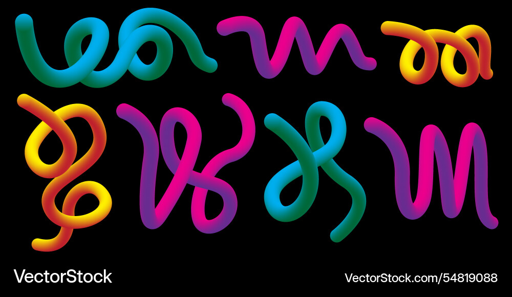 Abstract color gradient shapes with wavy lines Abstract color gradient shapes with wavy lines Vector Image