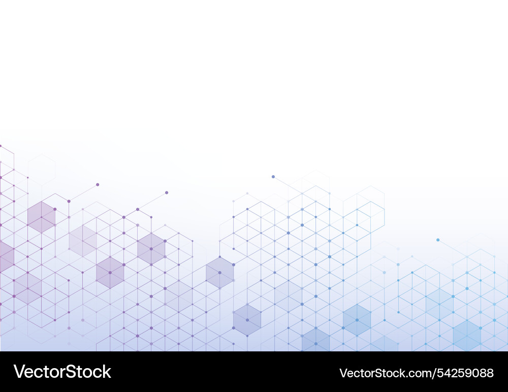 Abstract hexagonal molecular structures Vector Image