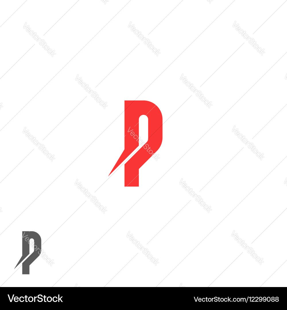 Dynamisches P Speed Logo Konzept Vektorbild