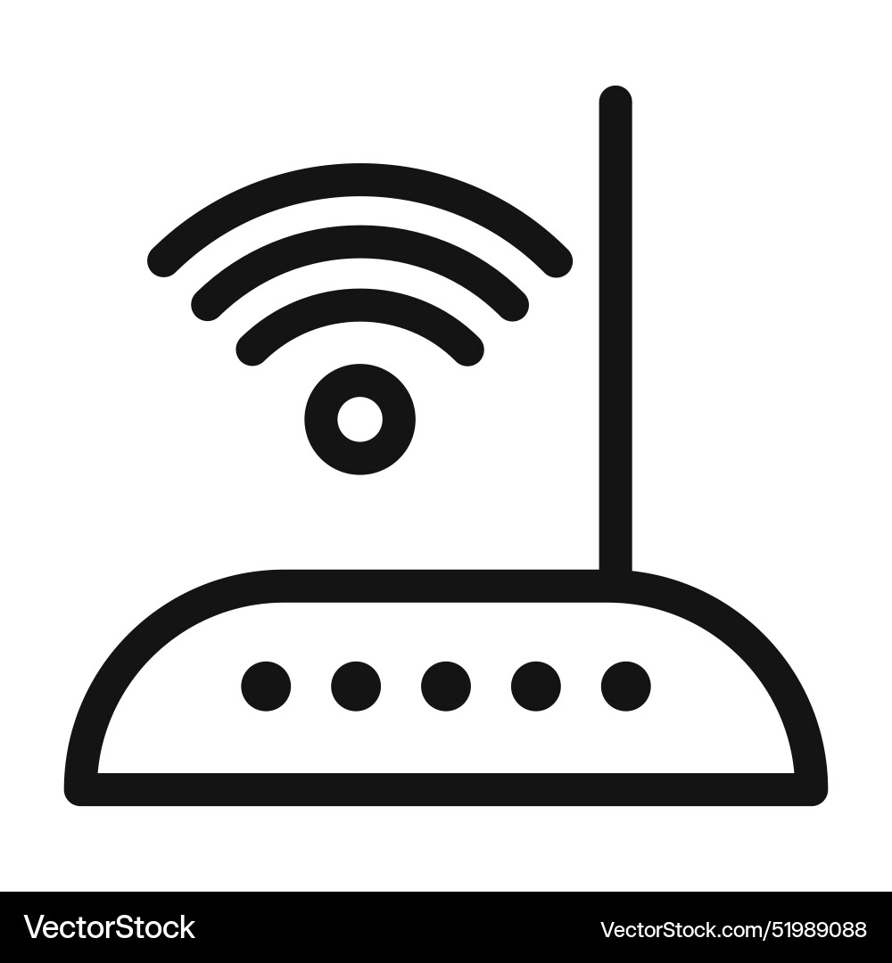 Internet router icon mark in filled style Internet router icon mark in filled style vector image