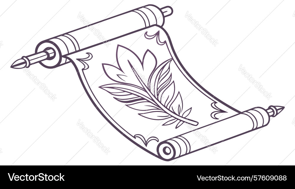 Ornate scroll with detailed corner pattern design vector image