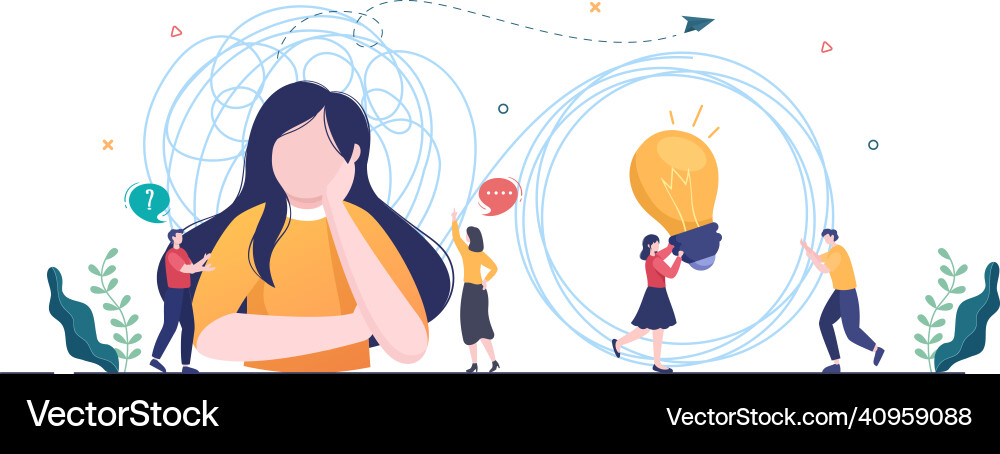 Problem and solution in business solving to look Problem and solution in business solving to look vector image
