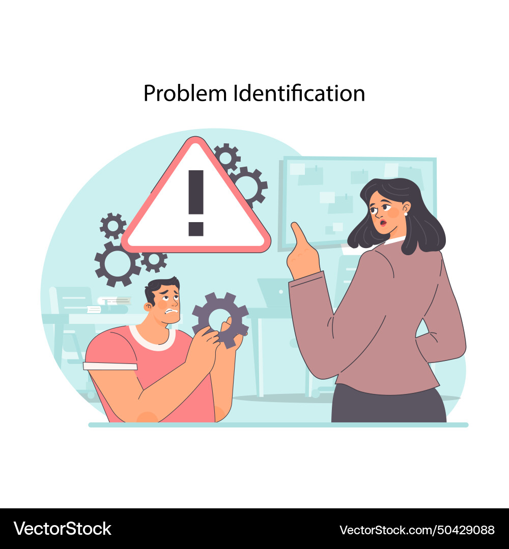 Problem identification concept flat Vector Image