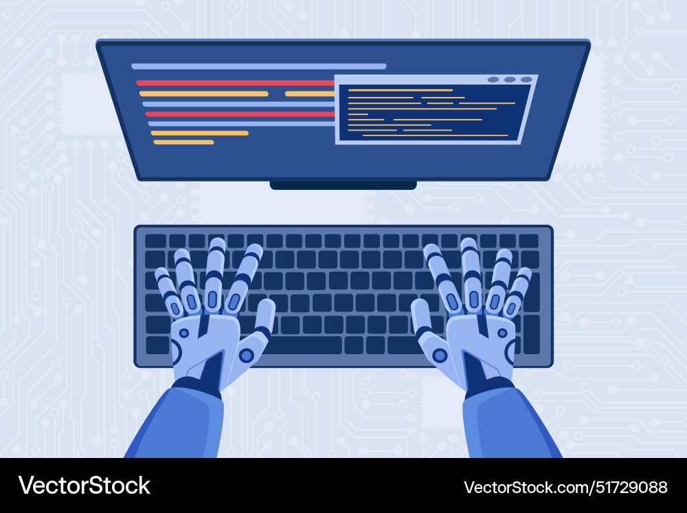 Programmierung der Codeautomatisierung mit ai Programmierung der Codeautomatisierung mit ai vektorbild