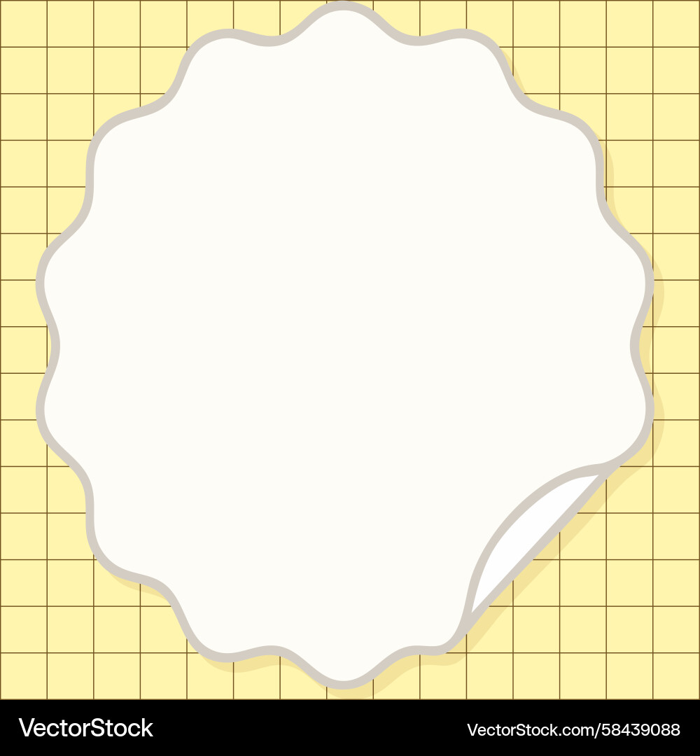 Scalloped Notebook Label Background Vector Image
