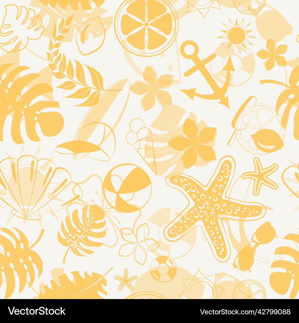 Seamless pattern with summer symbols Seamless pattern with summer symbols vector image