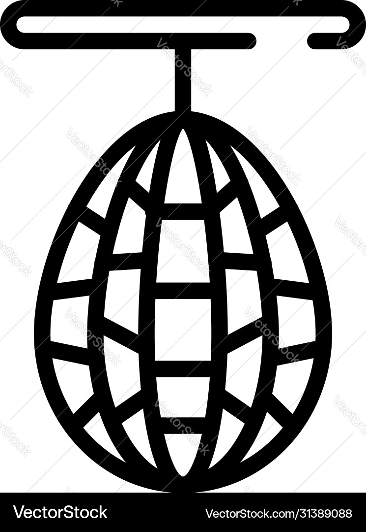 Trash net icon outline style Trash net icon outline style Vector Image