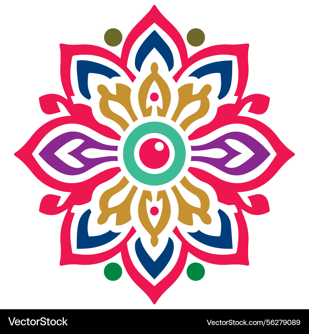 Circular pattern in the form of a mandala Circular pattern in the form of a mandala vector image
