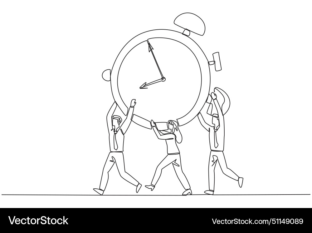 Continuous one line drawing a group Continuous one line drawing a group Vector Image