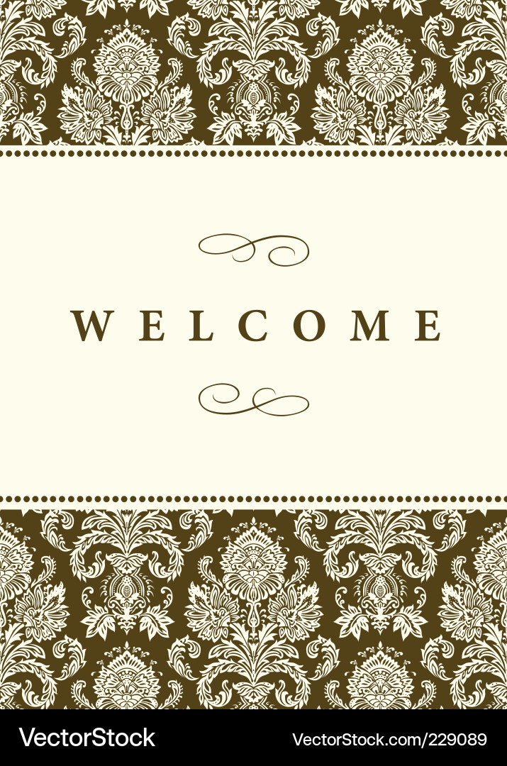 Damask Frame Pattern vector image