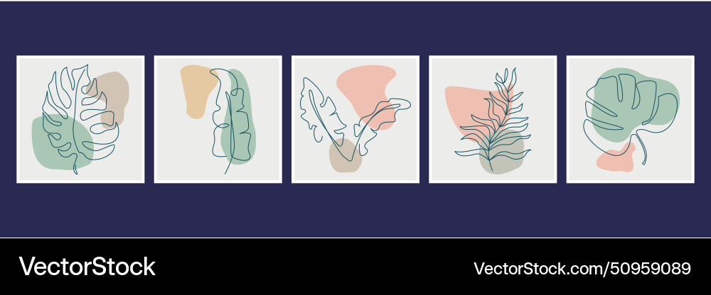 Modern abstract elements set minimal design vect vector image
