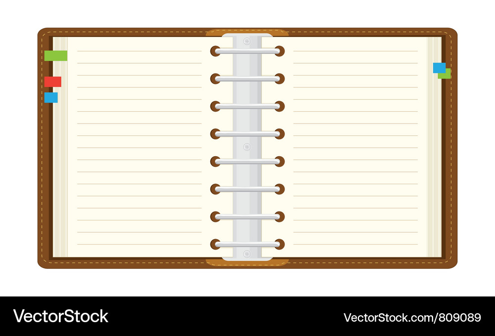 Open notepad Vector Image