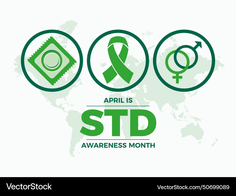 Sexually transmitted diseases awareness month Sexually transmitted diseases awareness month vector image