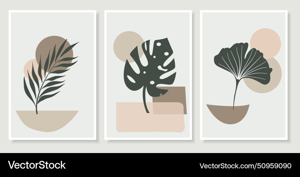 Modern abstract elements set minimal design vect vector image