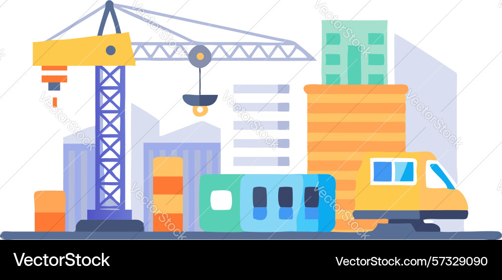 Port logistics cranes loading containers Vector Image