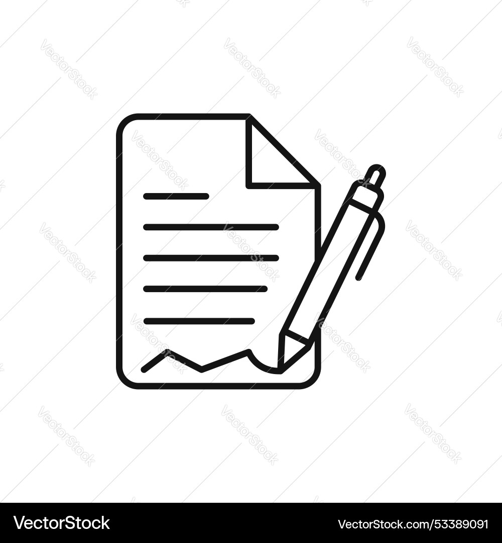 Assignment icon isolated on white background Assignment icon isolated on white background vector image
