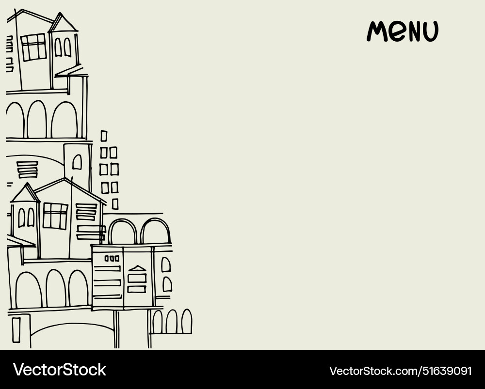 Cafe menu design template with place for your text Vector Image