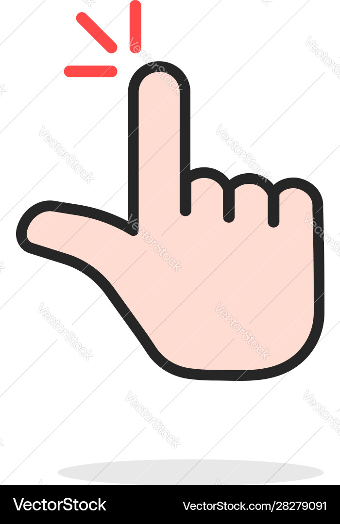Lineares Doppelklick-Symbol mit Zeigerhand Lineares Doppelklick-Symbol mit Zeigerhand vektorbild