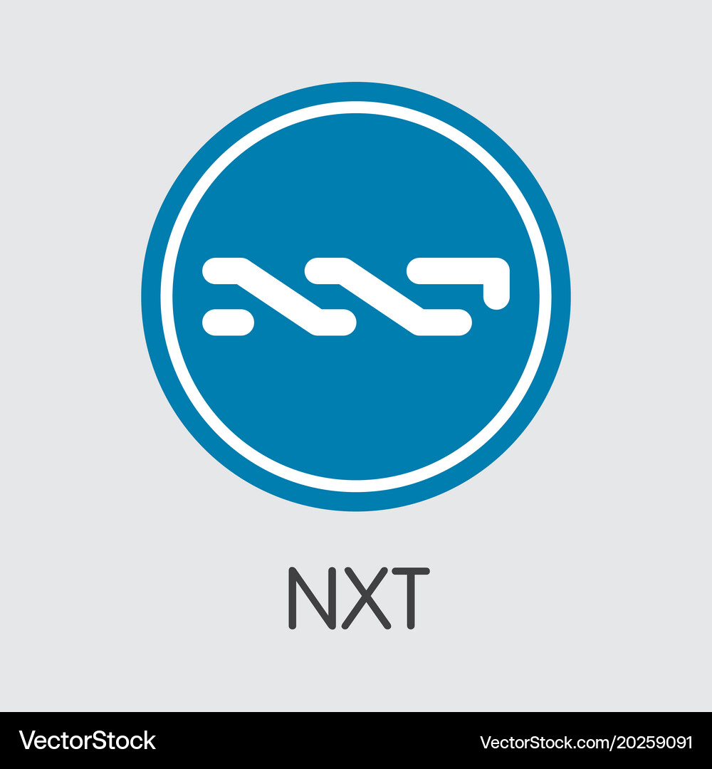 Nxt virtual currency - coin – Royalty-Free Vector | VectorStock