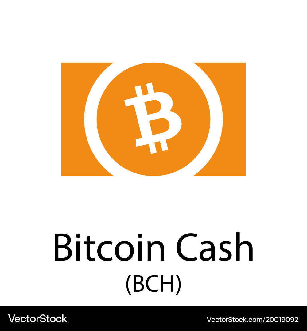 Bitcoin Cash Cryptocurrency Symbol – Royalty-Free Vector | VectorStock