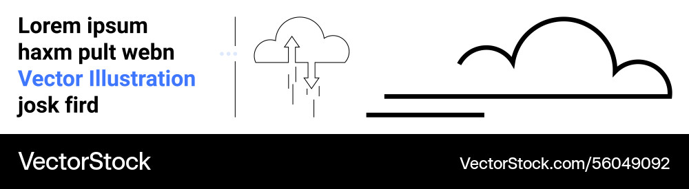 Cloud with arrows representing data upload Cloud with arrows representing data upload vector image