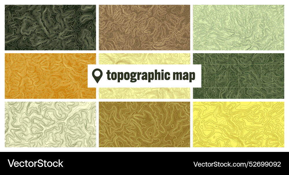Colorful topographic map with contour lines Colorful topographic map with contour lines vector image