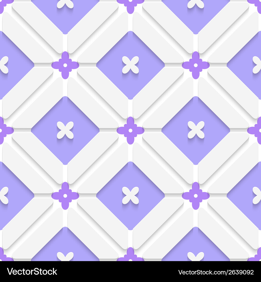 Diagonal purple floristic in frame pattern Vector Image
