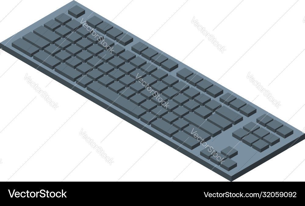 Digital keyboard icon isometric style Vector Image