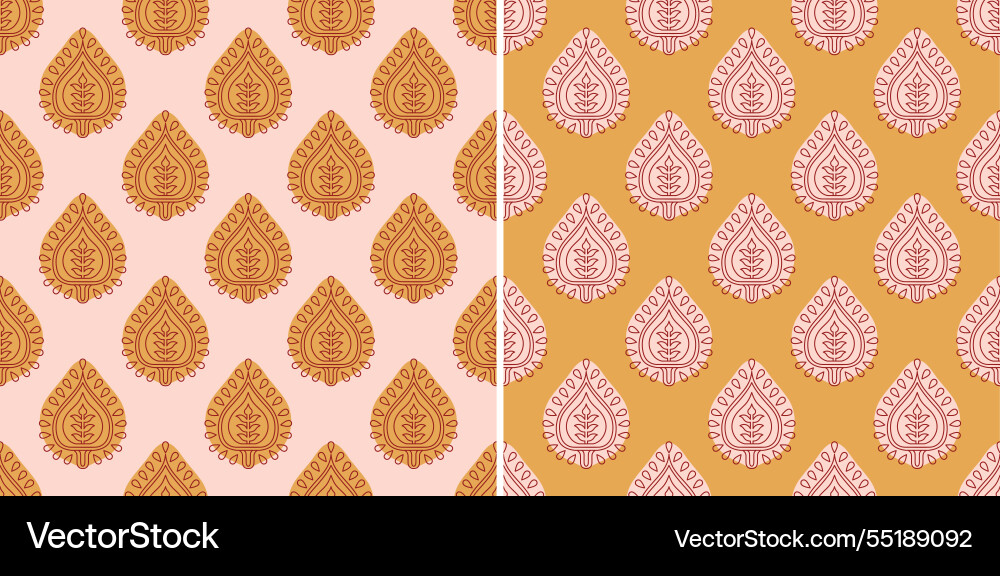 Ikat Block Print Pattern vector image