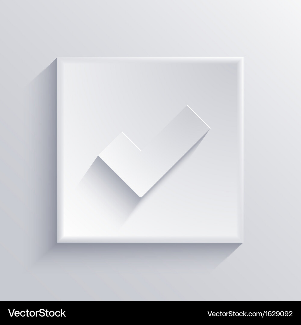 Light Square Icon - Checkmark Vector Image