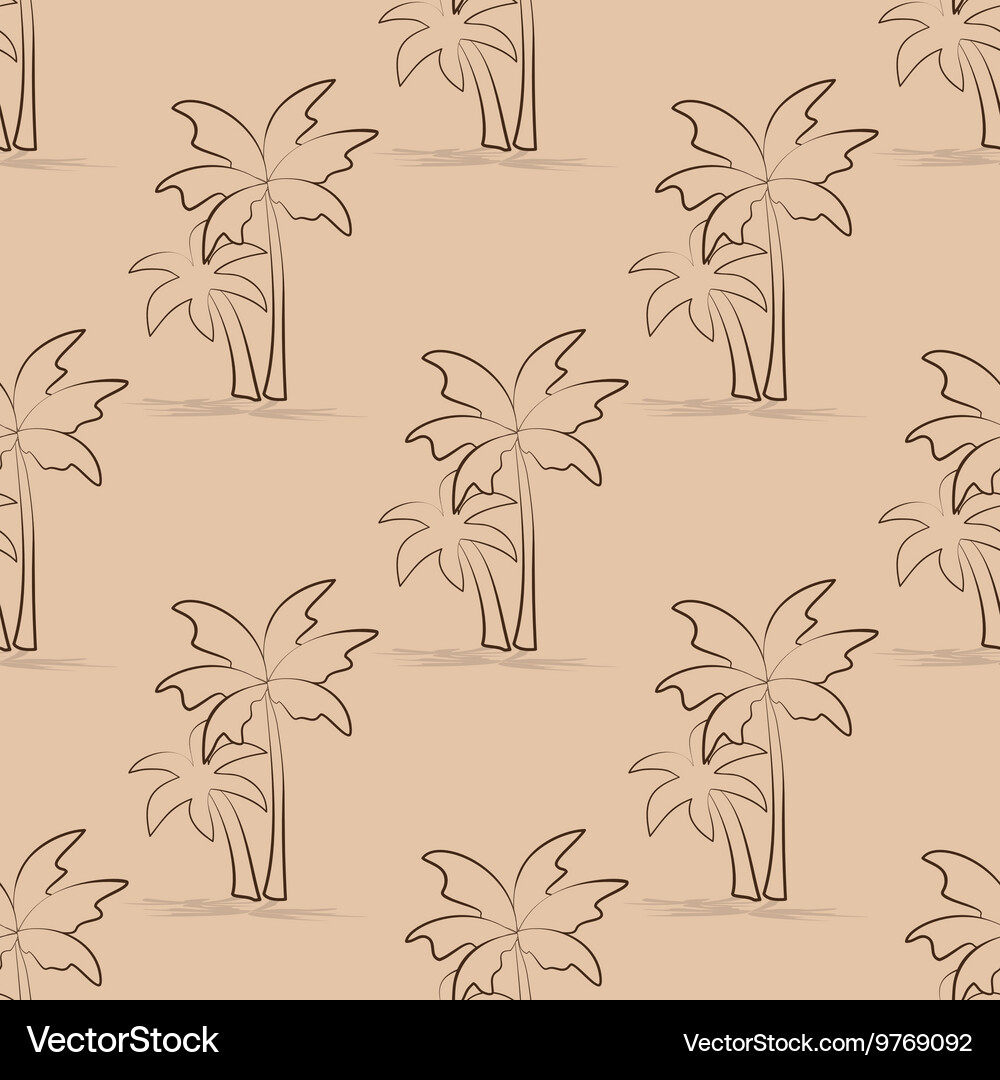 Palm trees seamless pattern Vector Image