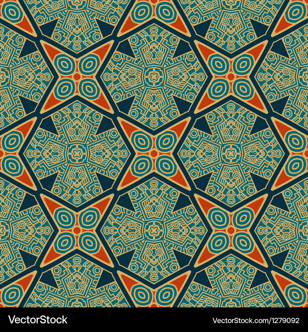 Retro Geometric Pattern Vector Image