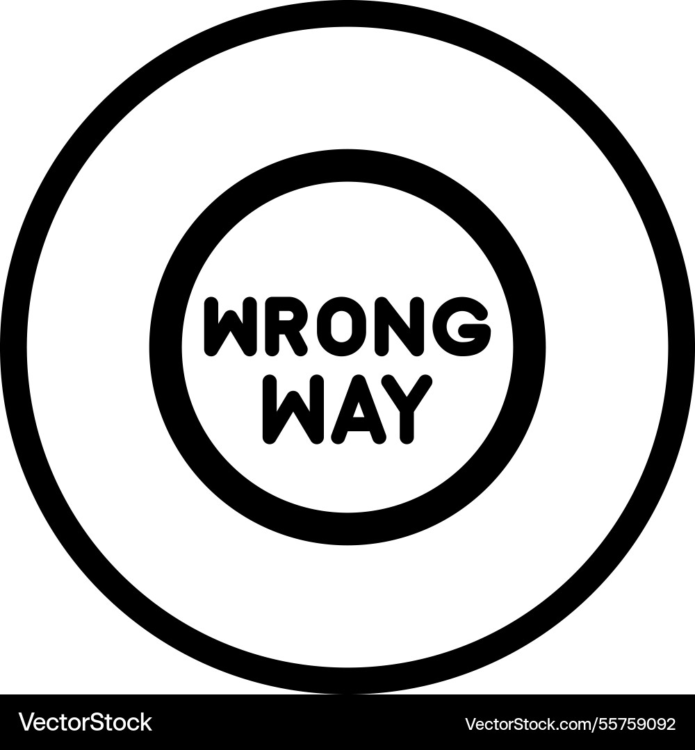 Wrong way icon design Vector Image