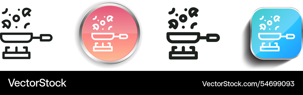 Homemade icon thin linear regular and button vector image