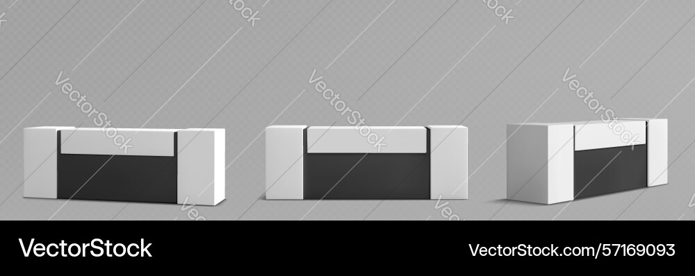 Modern reception table collection Modern reception table collection vector image