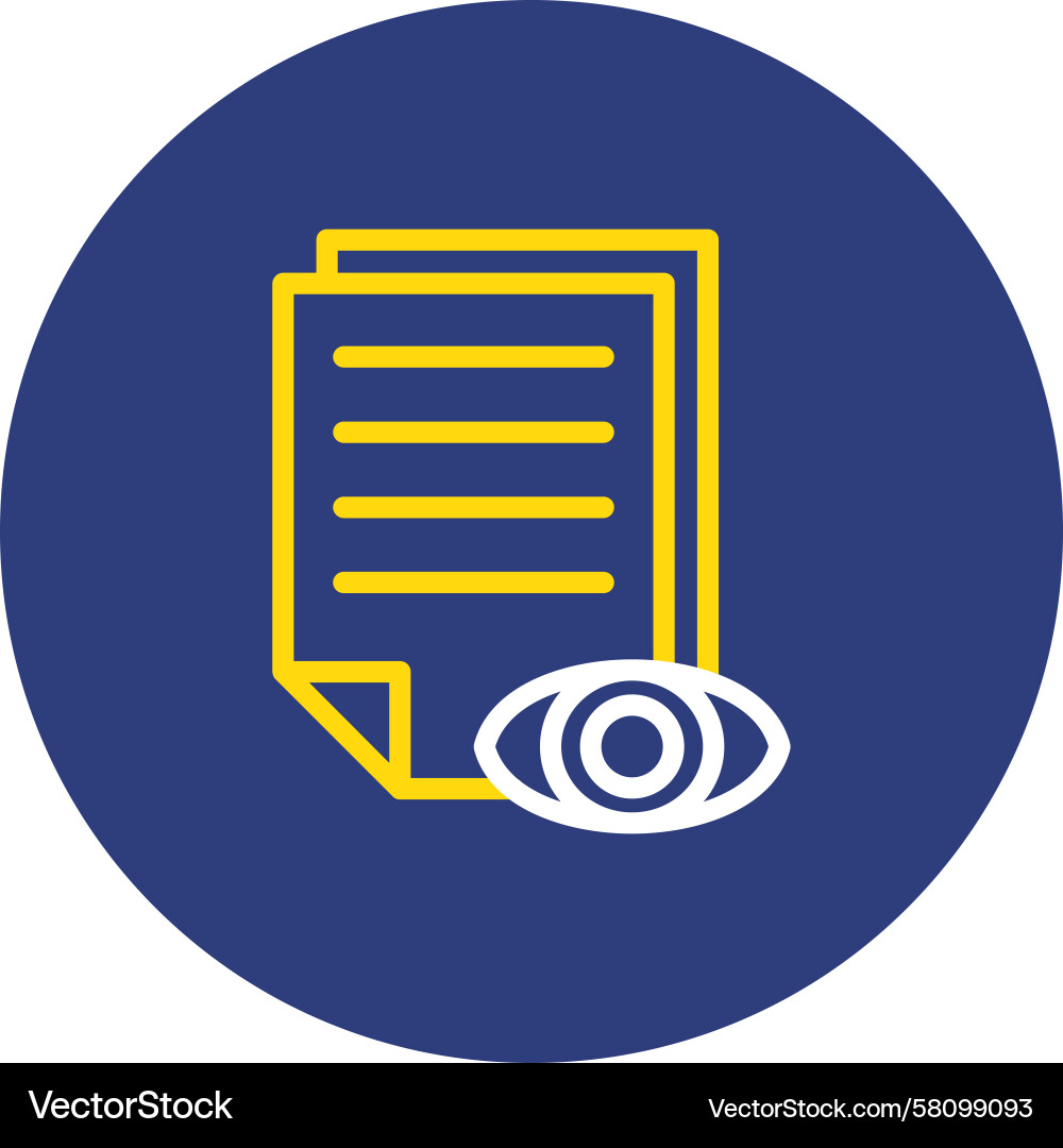 Reading List Icon - Two Lines Vector Image
