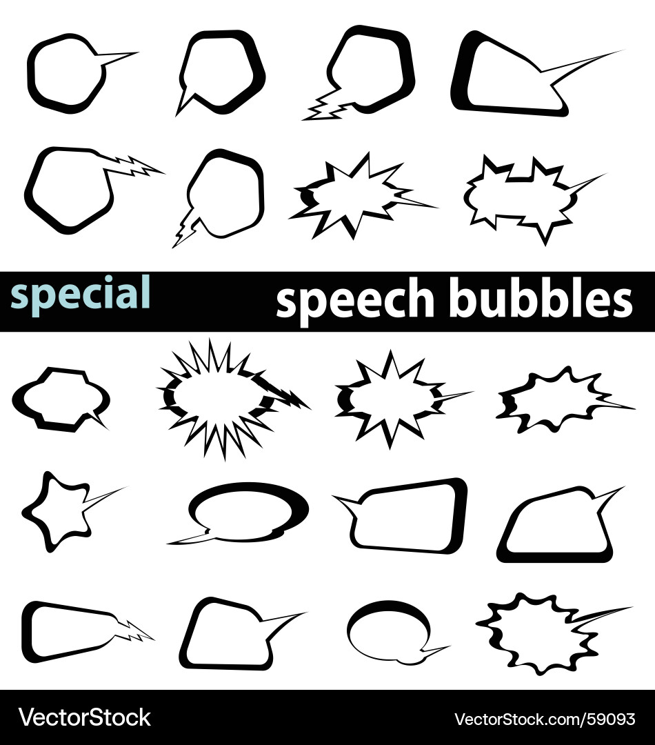 Speech Bubbles Collection Vector Image