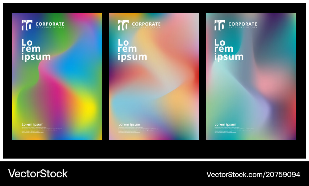 Abstract Gradient Shapes - Modern Color Set vector image