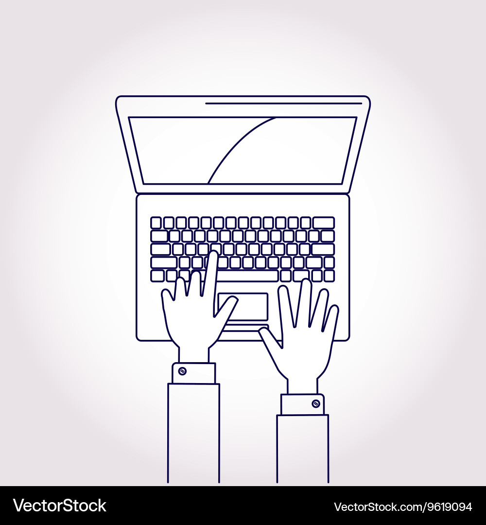Computer network line style Vector Image