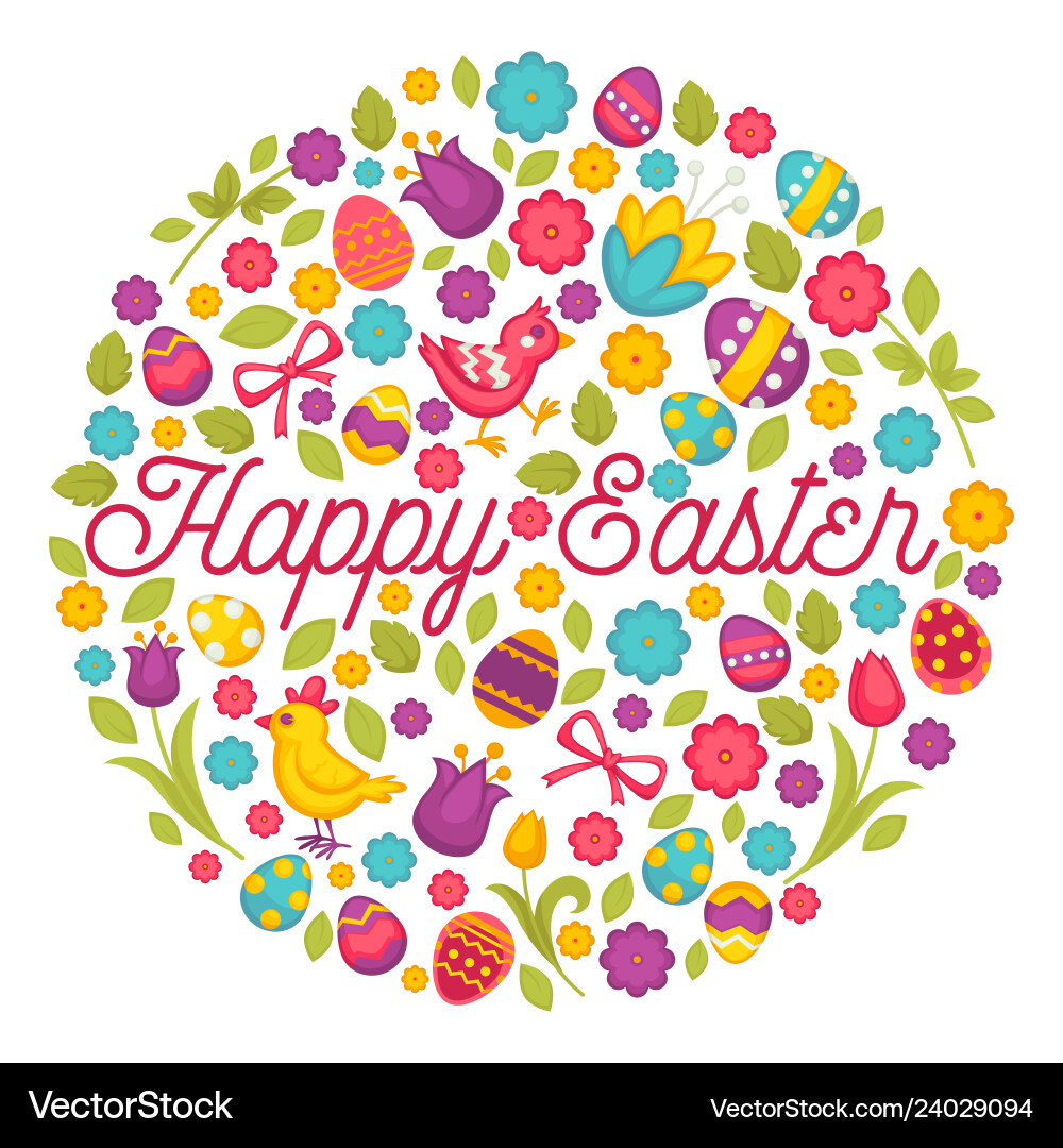Easter holiday celebration symbolic animals Easter holiday celebration symbolic animals vector image