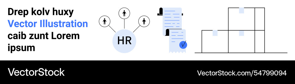 Hr Konzepte und Workflow-Charts mit Abstract Vektorbild