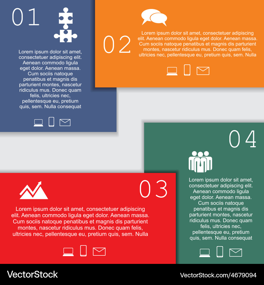 Infographic report template with text and icons vector image